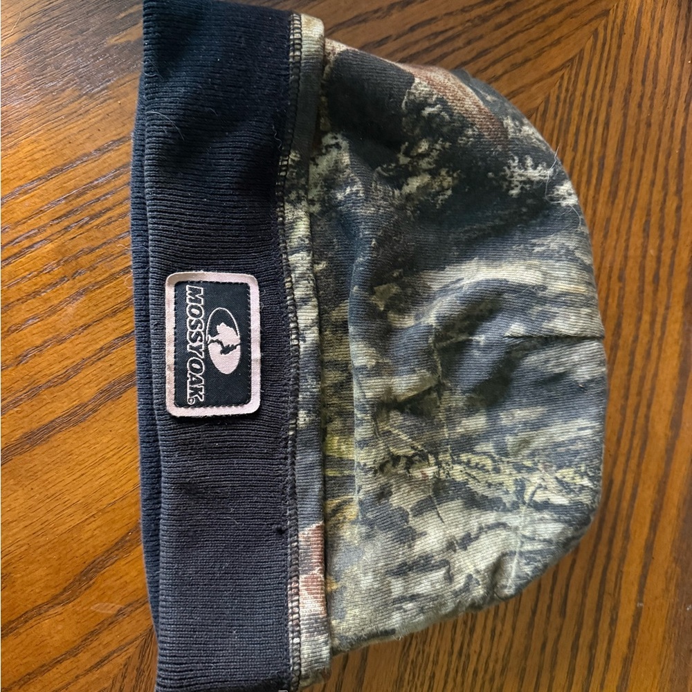 Mossy Oak Camo Beanie with Black Trim